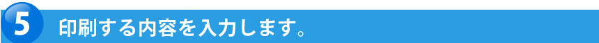 印刷する内容を入力します