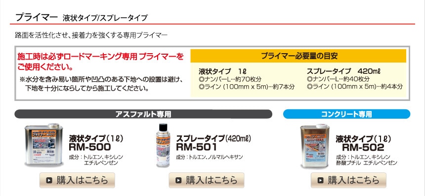 プライマー 液状タイプ/スプレータイプ