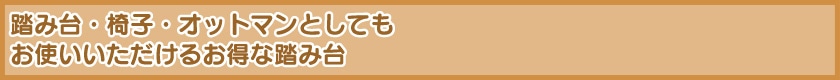 踏み台・椅子・オットマンとしてもお使いいただけるお得な踏み台
