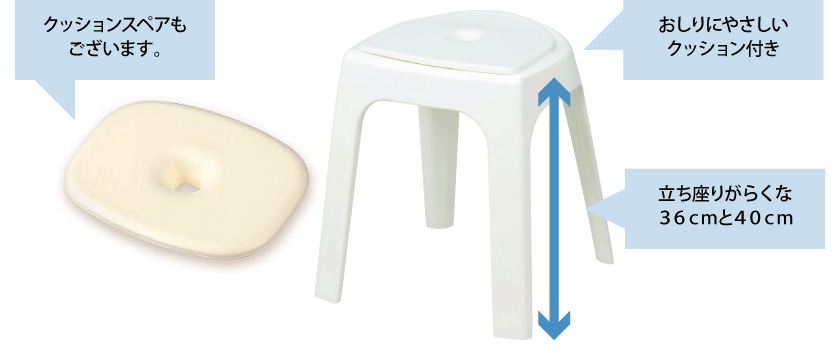 座面部分にEVAマットを使用。取り外しもできてお掃除ラクラク。