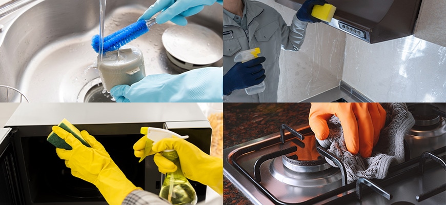 キッチン周り掃除の流れ