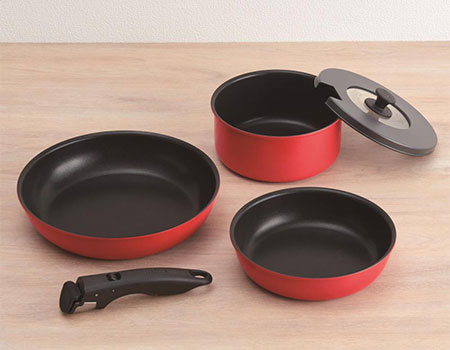 ブライトレッド 5点セット ガス火専用