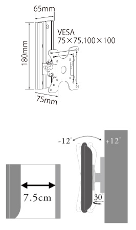テレビ壁掛け取付金具小ＮＡ―ＬＣＤ―３００Ｂ
