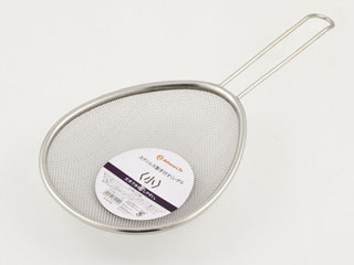 ステンレス製　手付すくいザル　小