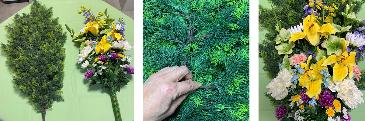 造花と造花の合わせ方