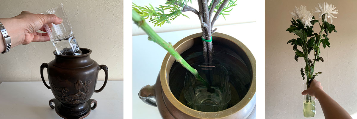 造花と生花の活け方