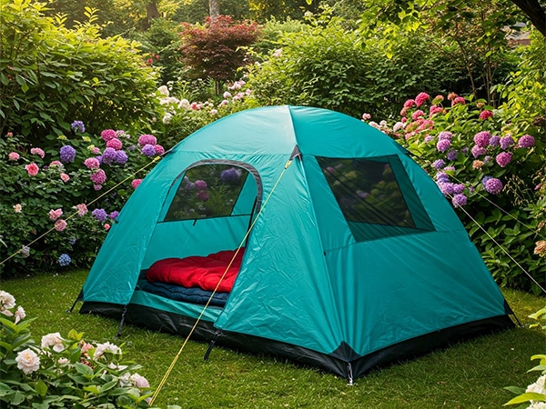 お庭でキャンプ