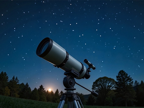 お庭で天体観測