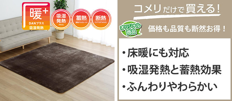 暖プラス　厚手リビングラグ　ヴァルキー