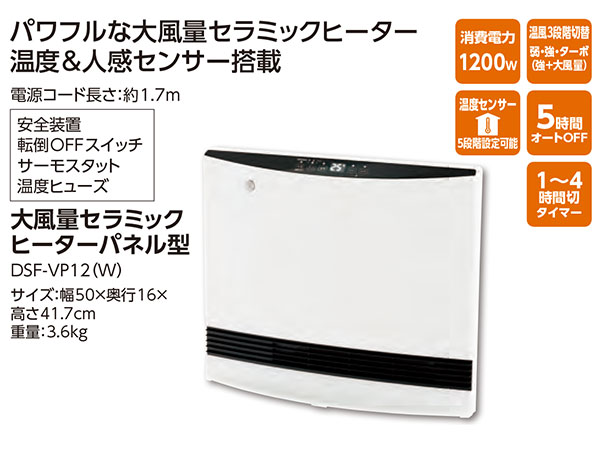 大風量セラミックヒーターパネル型