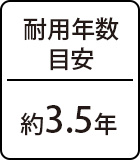 耐用年数目安:約3.5年