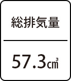 総排気量 ：57.3㎤