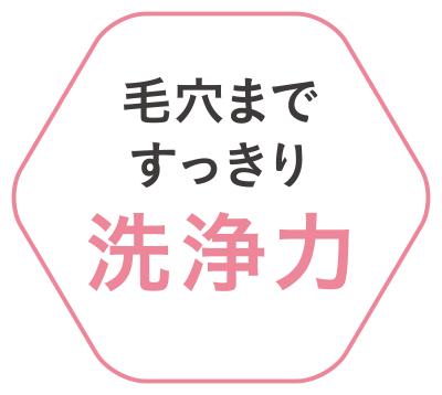 毛穴まですっきり洗浄力