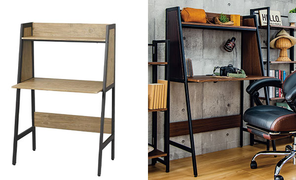 シンプルスリム設計で狭い場所もOK　インテリアデスク　ベルーモ