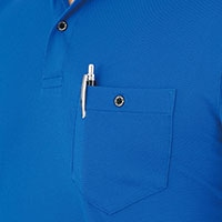 ボタン付胸ポケット