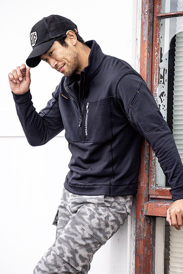 G-1938ハーフジップ長袖