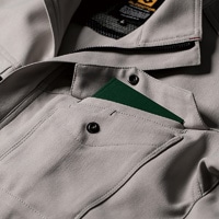 野帳が入る左胸切りポケット